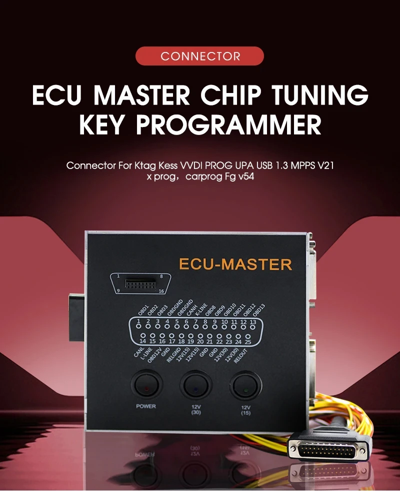 Ecu Master Key Code Programmer DB25 Cables Auto Chip Tuning Connector ECU BSI UCH EZS CAS Dashboards For Kes Pisini Vvdi Orange5