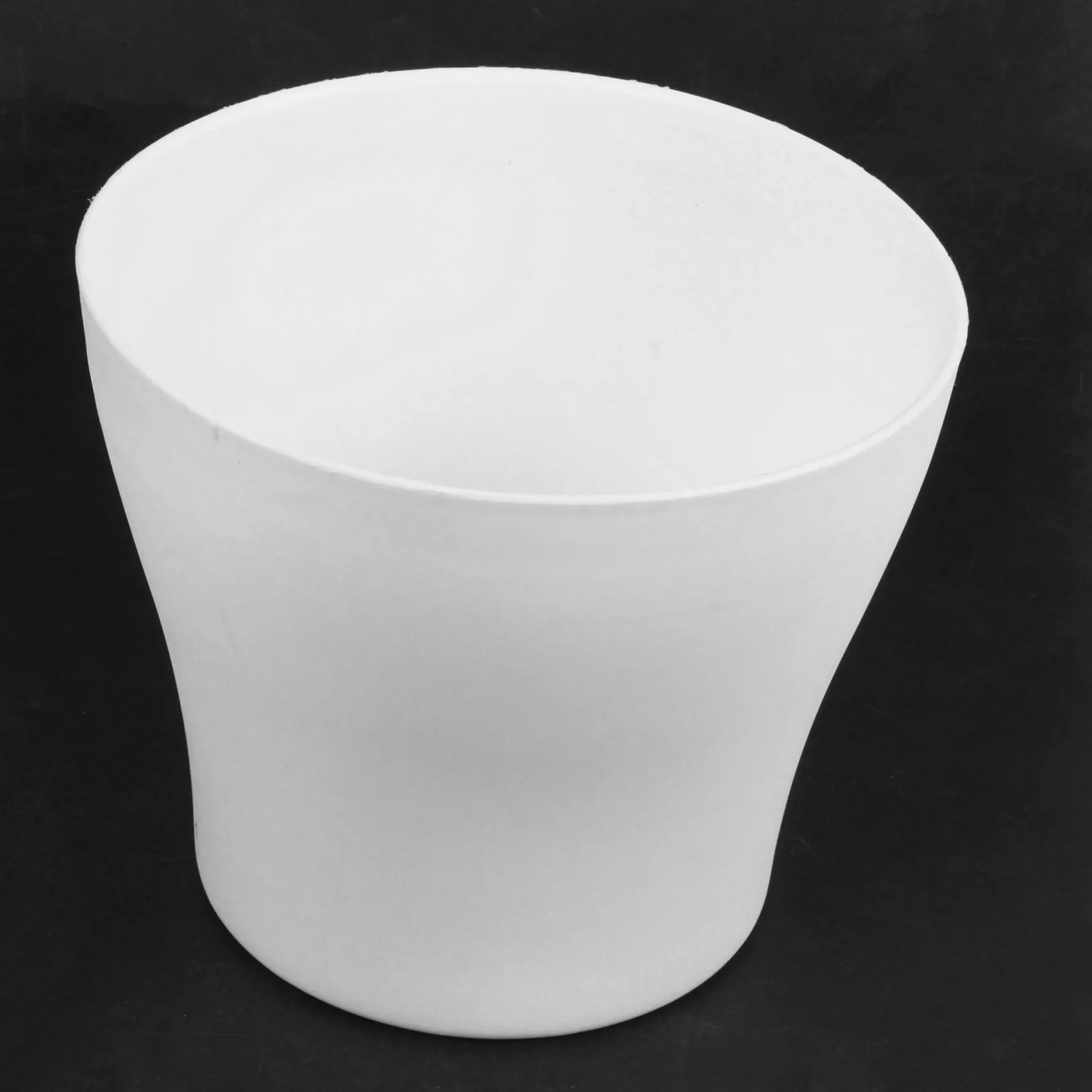 ABUI-3X Plastic Plant Flower Pot Planter With Saucer Tray Round Gloss Home Garden Decor, White Upper Caliber -, 17Cm / 6.69