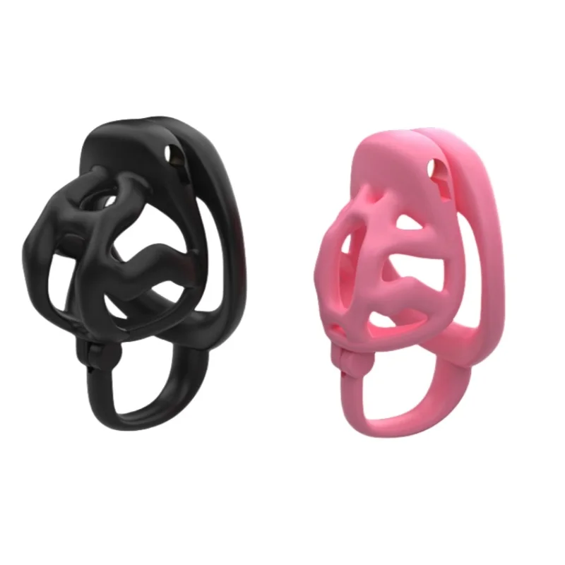 ذكر القضيب العفة قفص مجموعة صغيرة الطيور العفة قفص مع 3 حجم خواتم حزام القضيب قفل حلقة عبودية الرقيق رجل لعبة الجنس #4