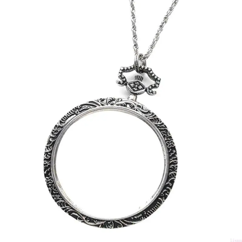 3x قلادة مكبّر سلسلة مونجل مونوكل القلادة قلادة مكبرة