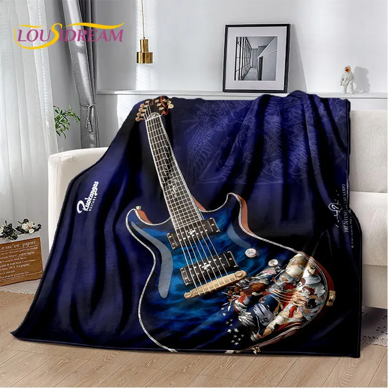 클래식 기타 일렉트릭 기타 소프트 플러시 담요, 플란넬 담요, 던지기 담요, 거실 침실 침대 소파 피크닉 커버