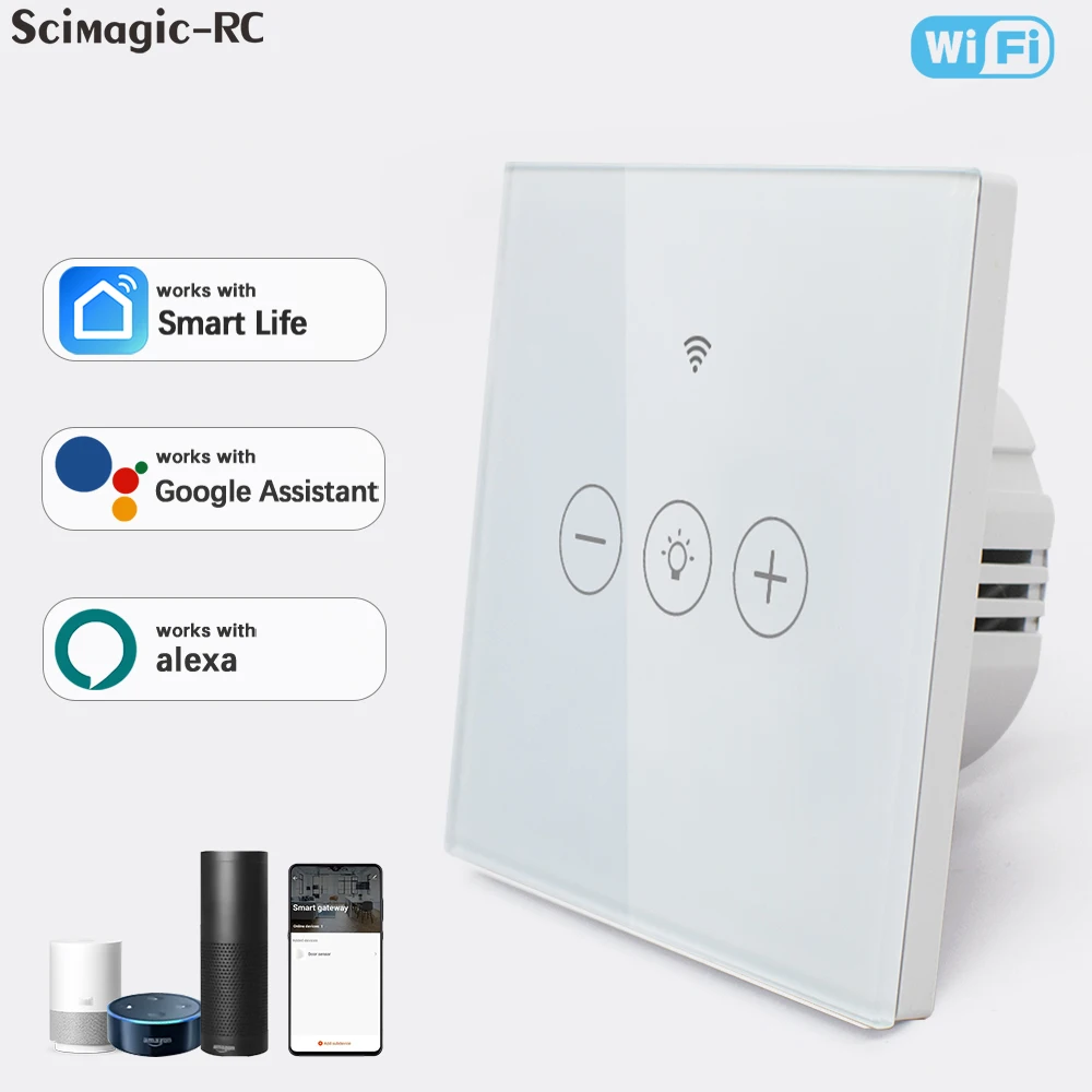 

Smart Life WiFi Умный диммер Свет Беспроводной сенсорный Приложение Smart Life Голосовое управление Переключатель лампы Работа с Alexa Google Home