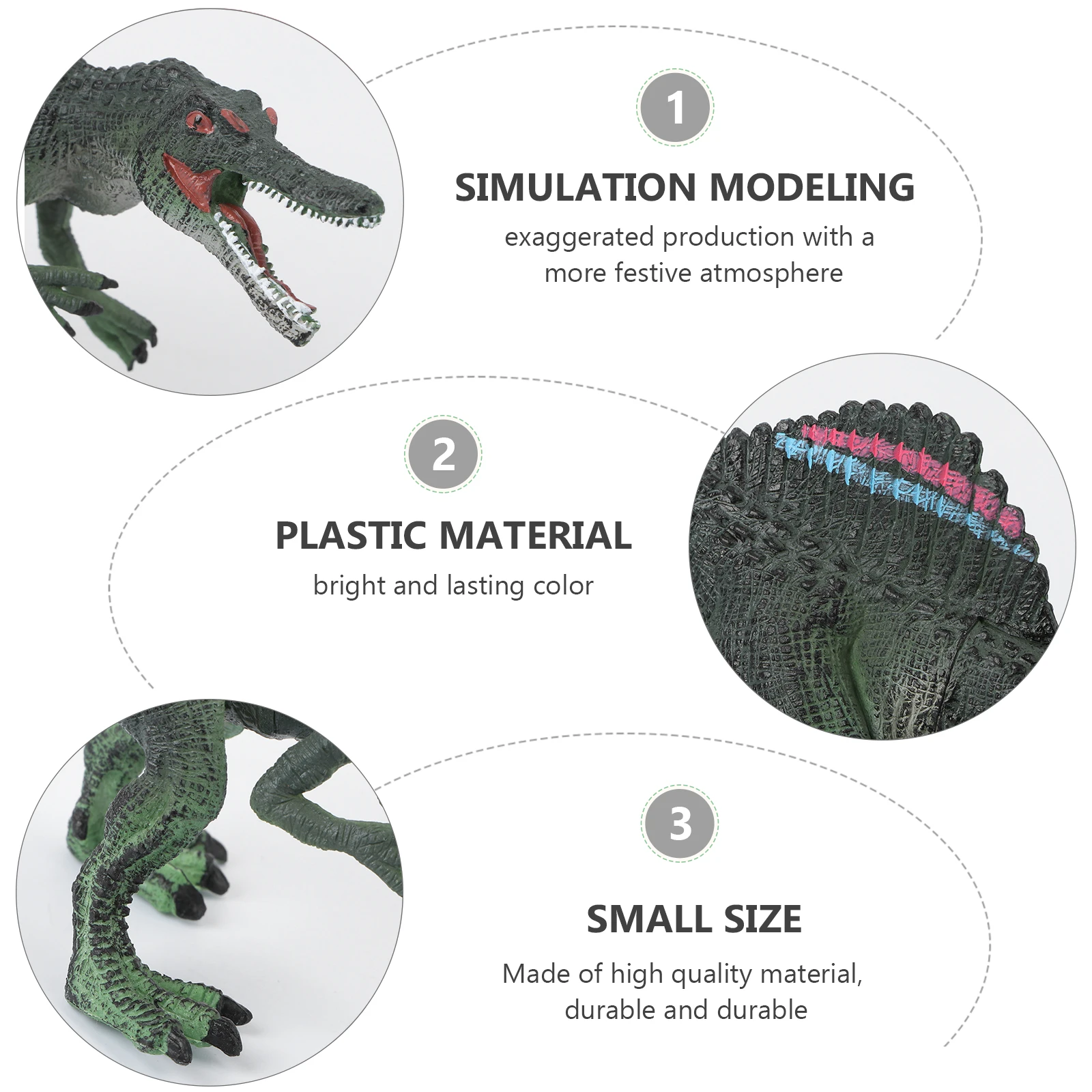 

Dinosaur Model Lightweight Plastic Craft Brown Simulation Animal nament Kids Toy Decor Bedroom Office Living