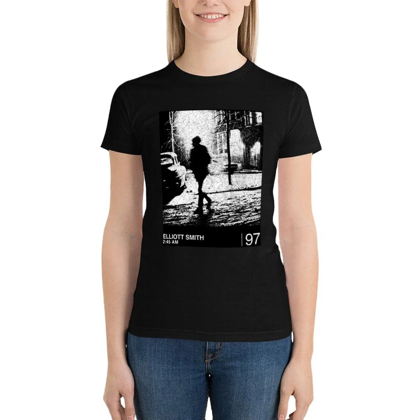

Elliott SmithElliott Smith 45am Minimalist T-Shirt korean fashion customs kawaii clothes T-shirts for Women