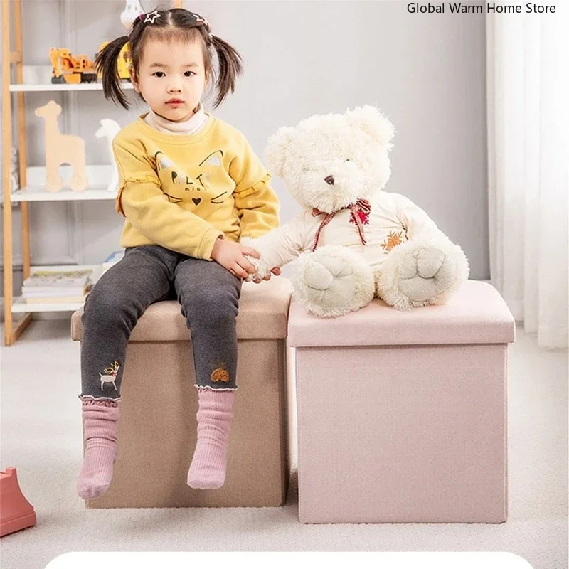 Складной органайзер 30x30x30 см, табурет для хранения, домашний декор, многофункциональные органайзеры для домашней одежды, мелочи, скрытая коробка, подставка для ног