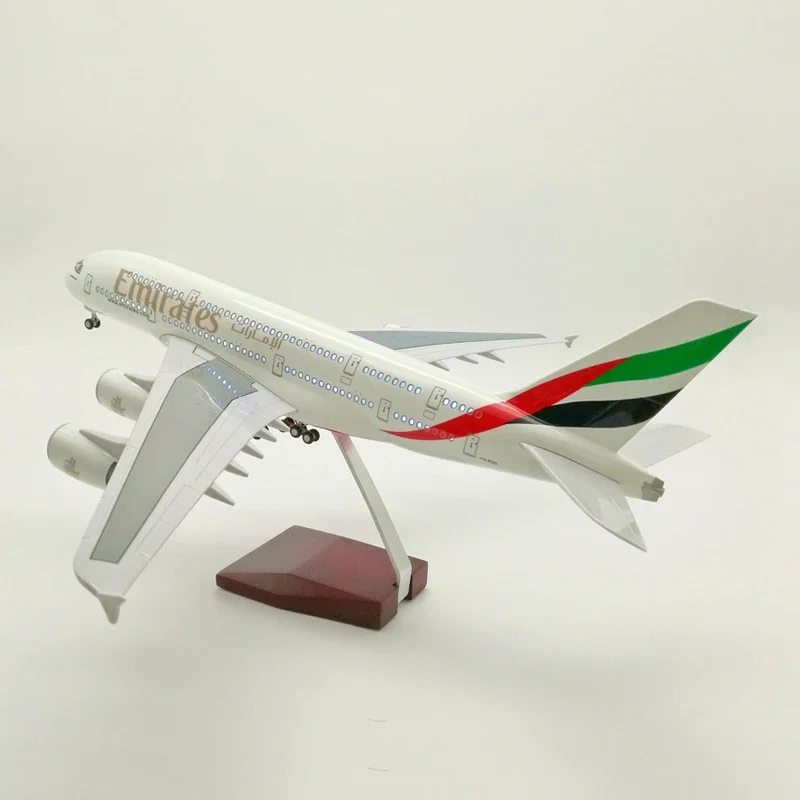 UAE United Arab A380 Airplane Model 1/160 Scale 46CM With Sound And LED light Diecast Airline Aircraft Toys Collective Model