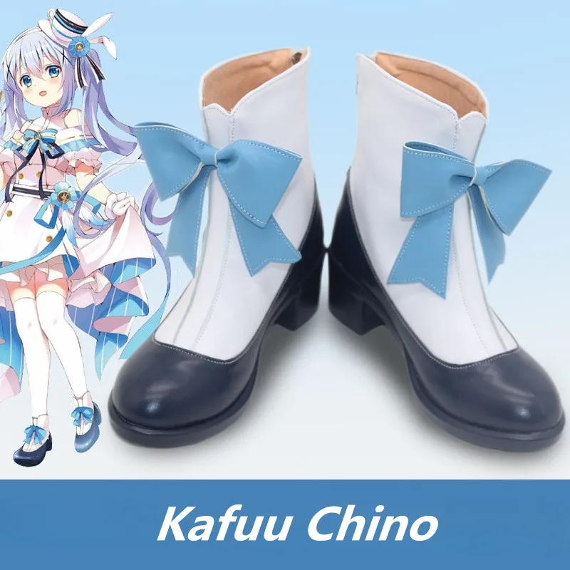 

Is the Order a Rabbit Kafuu Chino Cosplay Costume Shoes Handmade Faux Leather Halloween Party Boots