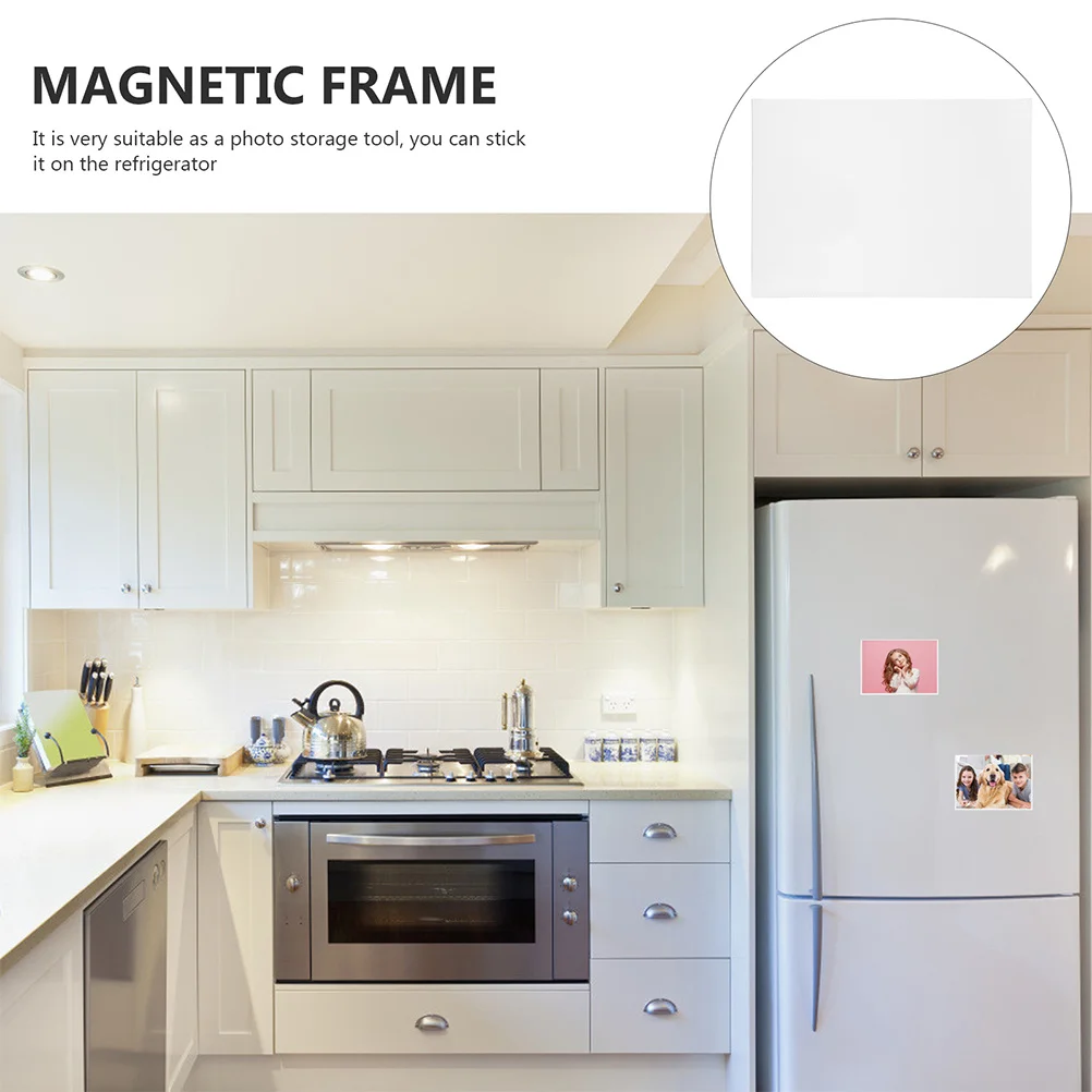 

8 Pcs Magnetic Photo Bag Fridge Picture Frame for Refrigerator Pvc Magnets