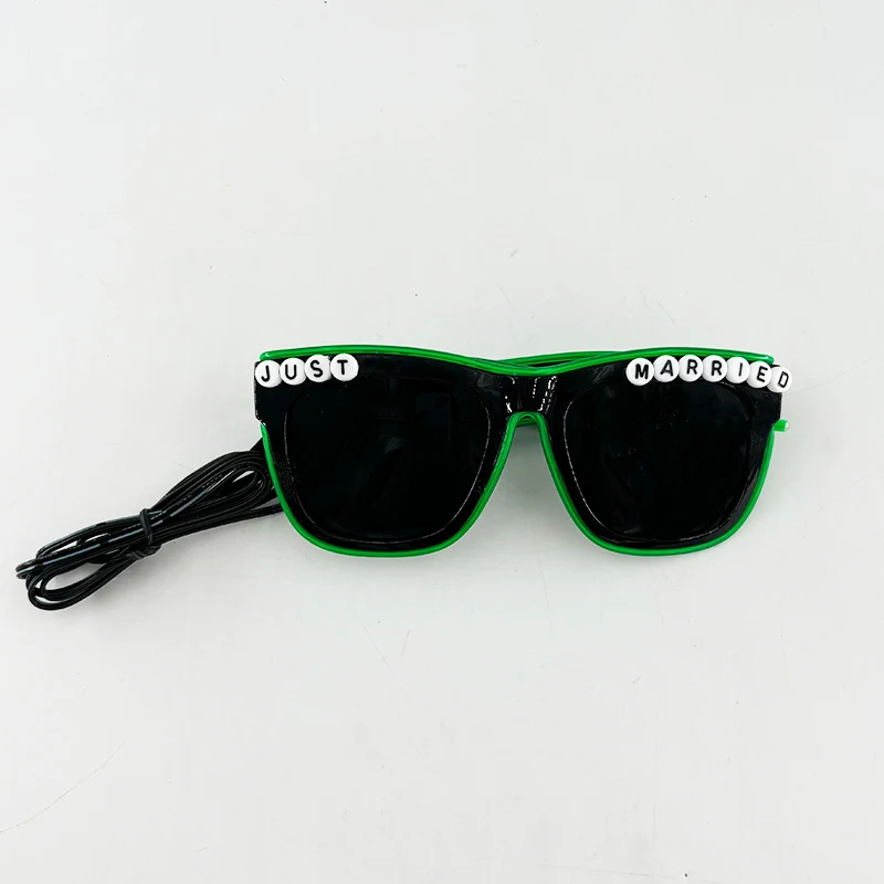 LED-Brille, nur verheiratet, Hochzeit, Braut, Überraschungsgeschenk, Paar-Brille, Souvenirs, leuchtende Herz-Brille, verheiratete Sonnenbrille – Detail 13