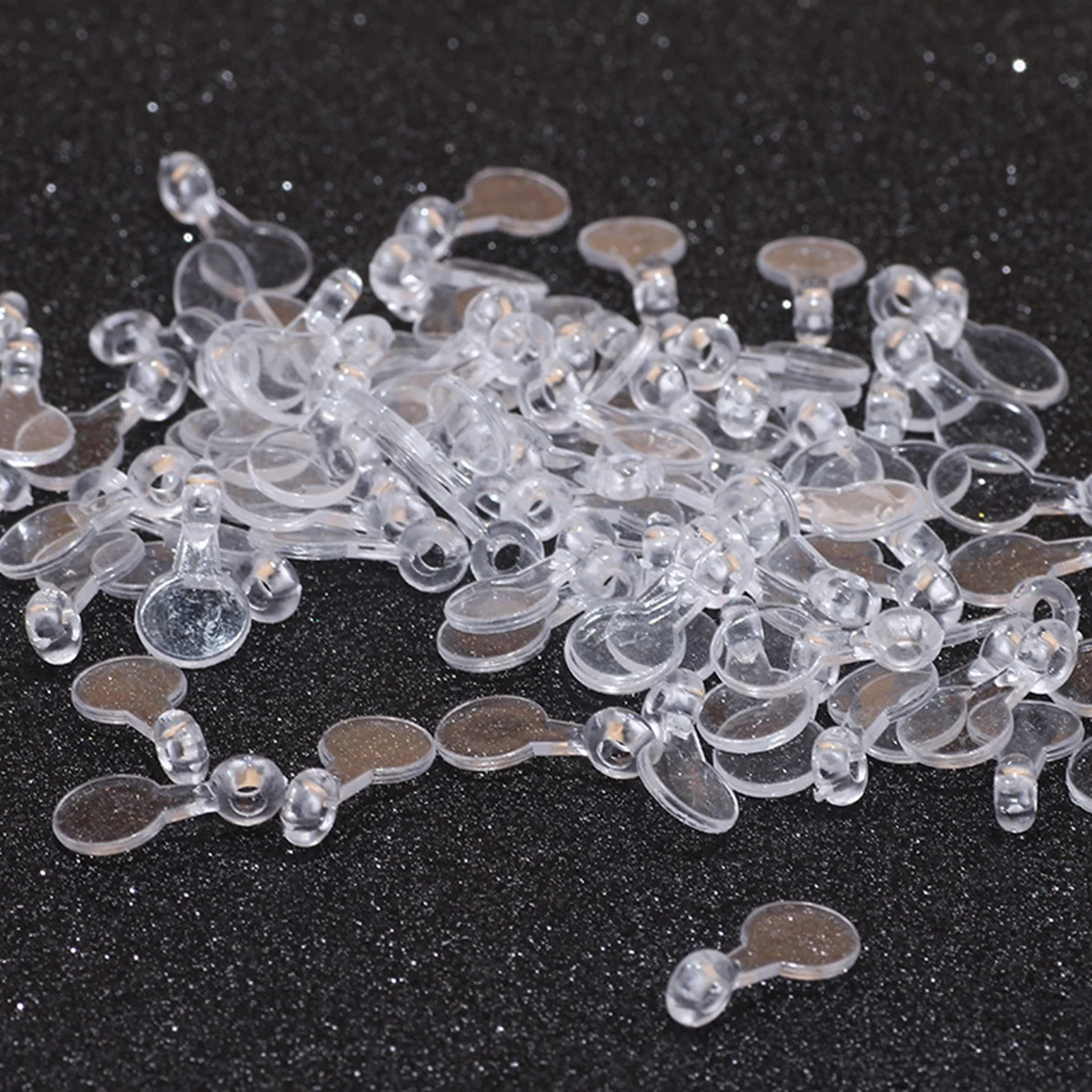 100 Clear Plastic Lijm Op Borgtocht Hanger Cabochon 16X8mm Charm Hanger Houders