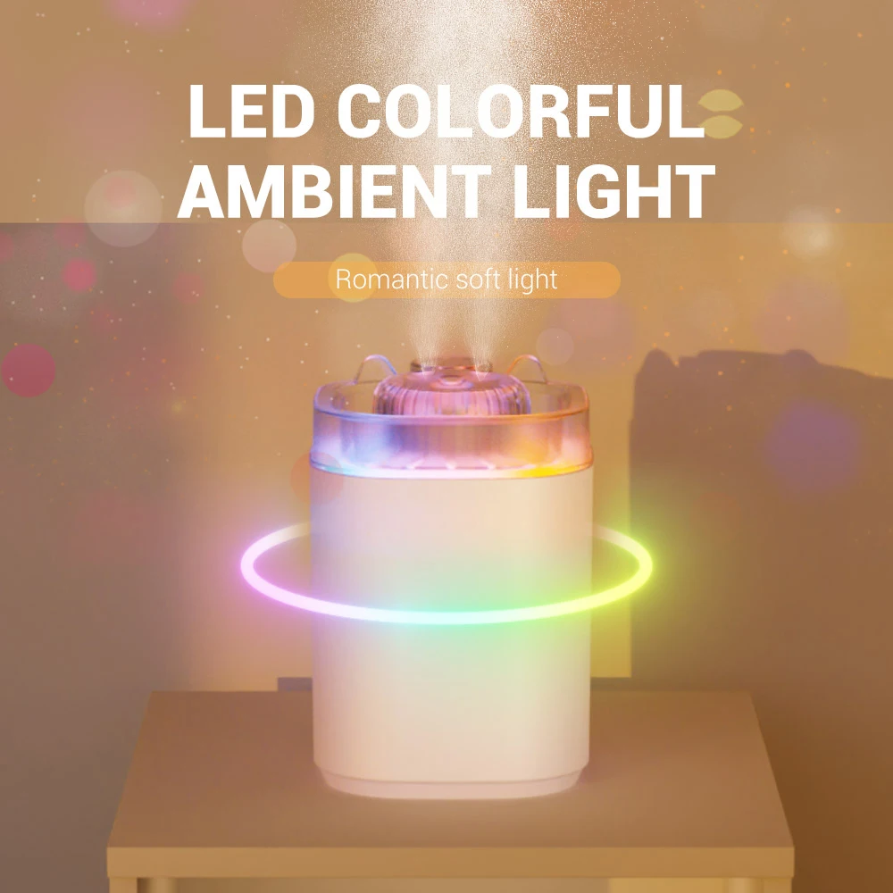 

3L New Ultrasonic Mist Maker 7 Color Light USB Air Humidifier for Home Hotel Car Portable Aroma Diffuser Desktop Humidifier
