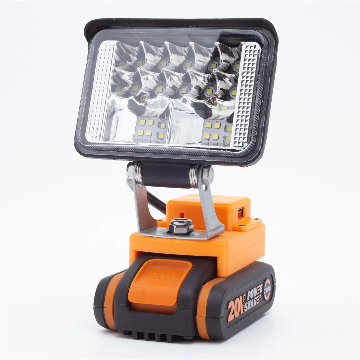 

For Worx 20V 4PIN WA3561/WA3516 Li-ion Battery Wireless with USB Operated Cordless LED Outdoor Camping Portable Work Light