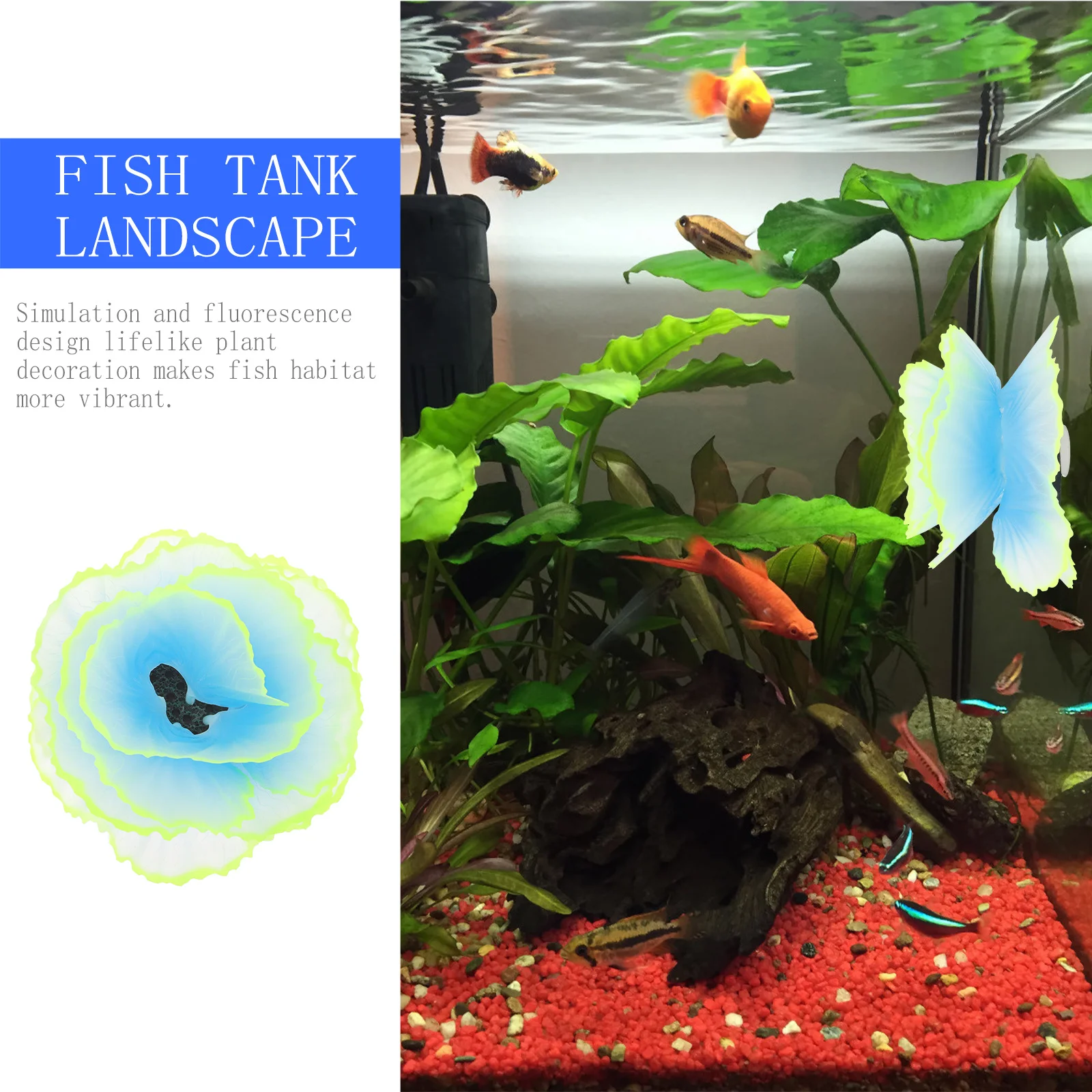 

Simulation Fluorescence Coral Aquarium Decor Artificial Coral Resin Ornament Fish Tank Landscape Fish Habitat Hideout