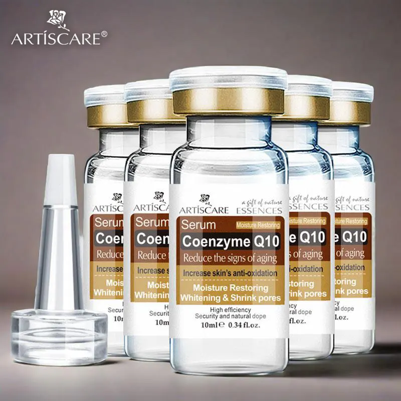 Suero facial Q10, 5 uds., para apretar, flabby, minimiza los poros, esencia de coenzima, los mejores productos para el cuidado de la piel