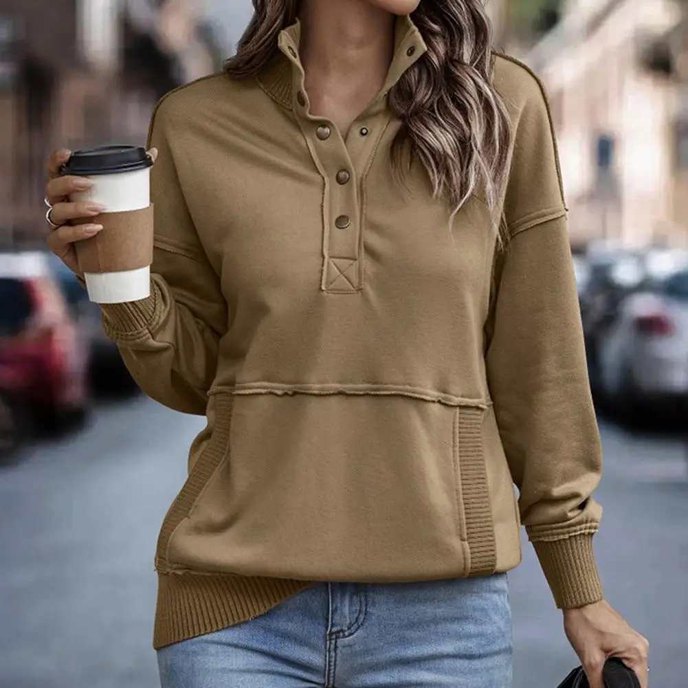 女性のカジュアルなゆったりとしたVネックスウェットシャツ、白い長袖パーカー、女性のためのスレッドスプライシングトップ、プルオーバー、秋、冬