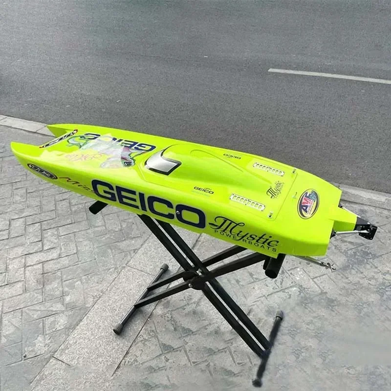 Miss GEICO RC Boat Speedboat Model 1.35m CAT Big Cat DIY Remote Control Speedship Speed 130km/h Toy Boat Model Frog Lizard