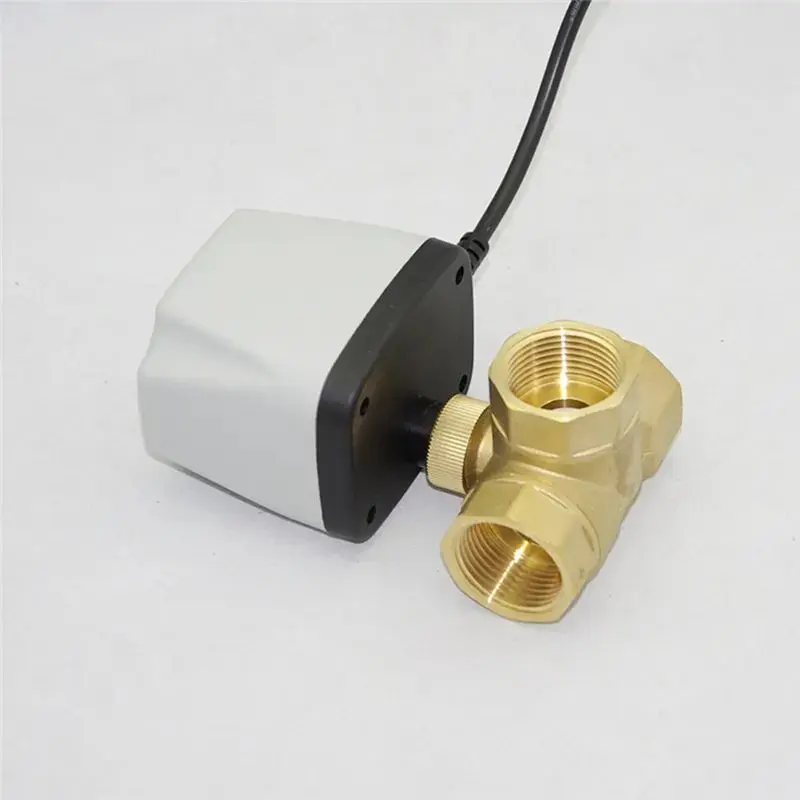 AT02-Brass Normally Closed Quick-Open Motorized Ball Valve 2-Wire Brass Electric
