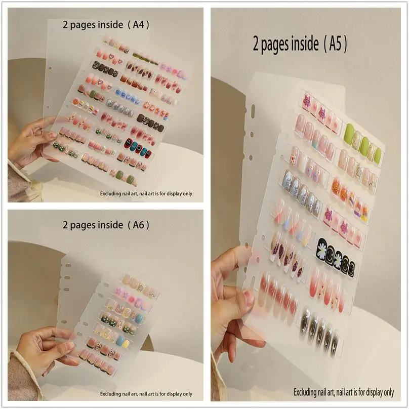 Large Capacity Nail Art Piece Storage Book Exhibition Photo Album Card Clip Display Board DIY Simple Album Storage Book