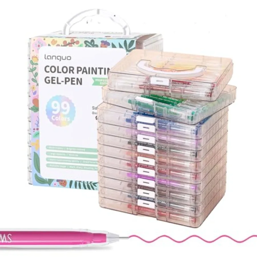 

Набор гелевых ручек KsopiaVobs с наконечником 0,6 мм и футляром для хранения, гелевые маркеры для взрослых, для книг, творчества и ведения дневников