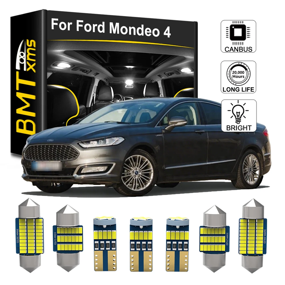 

BMTxms Canbus LED For Ford Mondeo 4 MK4 IV 2008 2009 2010 2011 2012 2013 2014 Car Indoor Dome Map Lamp Interior Trunk Light Kit