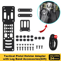 Tactical Metal Modular Pistol Holster Adapter Compatible QLS Platform Holster Drop Leg Band Hunting Quick Pull Draw Adapter