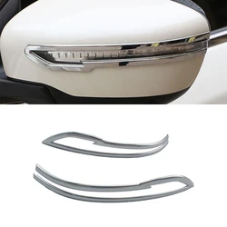 Car Chrome Rearview Mirror Protector Cover Rear View Mirror Trim Sticker for Nissan X-trail Xtrail Rogue T32 2014-2020