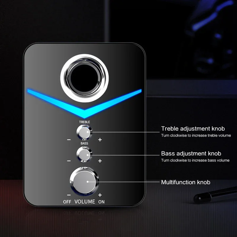 ترقية سوداء بلوتوث سلكية وضع مزدوج محيطي باس مكبر صوت ستيريو لتلفزيون سطح المكتب والكمبيوتر المحمول
