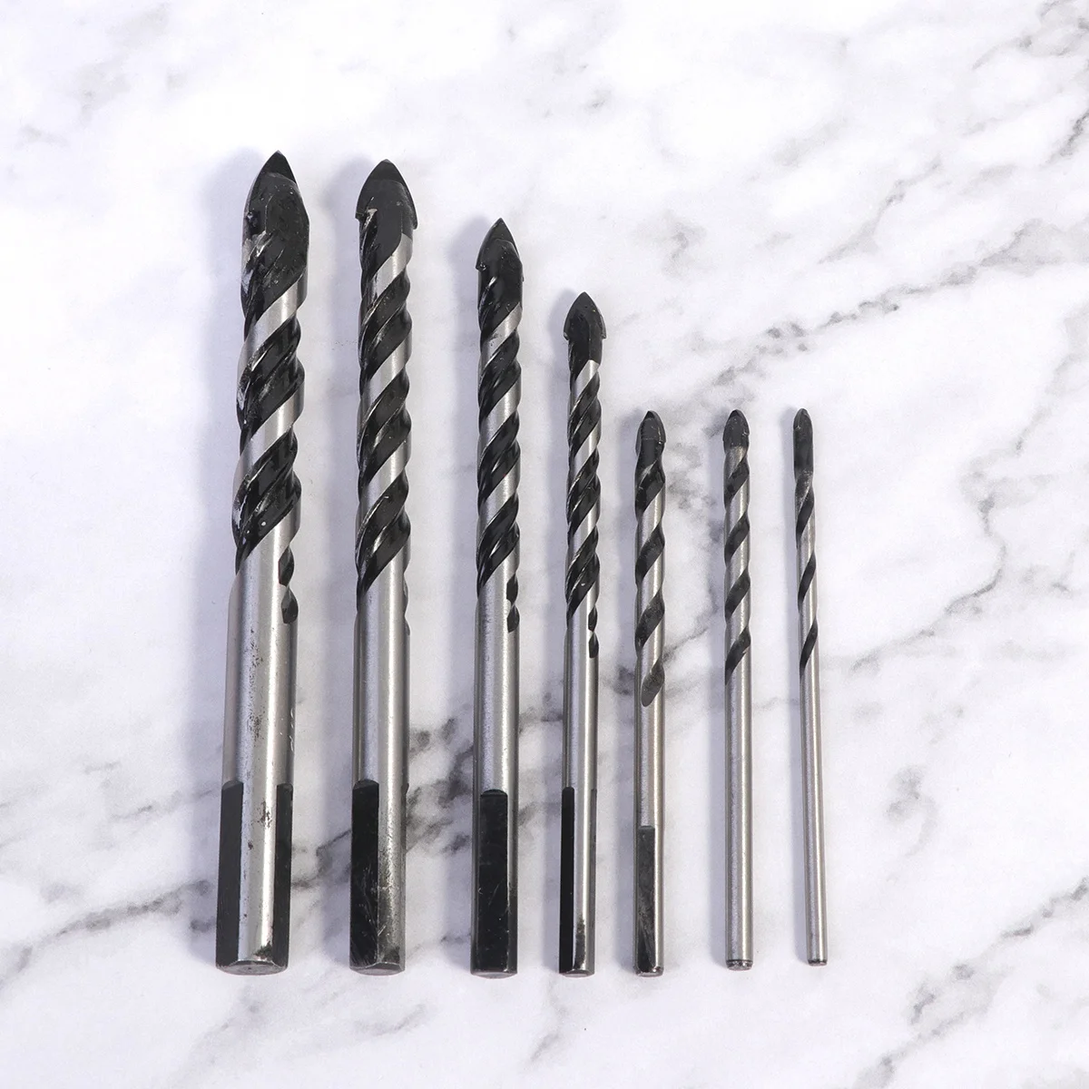 7 قطعة سيراميك زجاج مجموعة لقمة مثقاب قسط مثلث عرقوب عززت رئيس لحفر السيراميك المرايا الجص