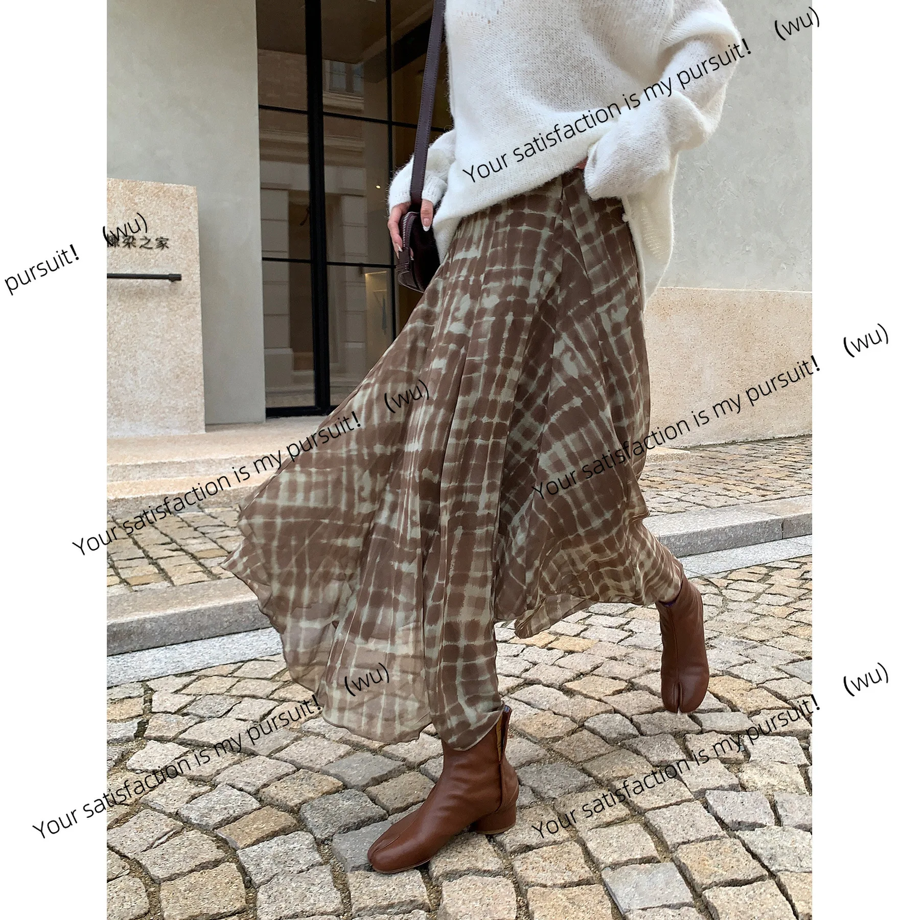 

Printed skirt irregular design autumn new skirt women 255087