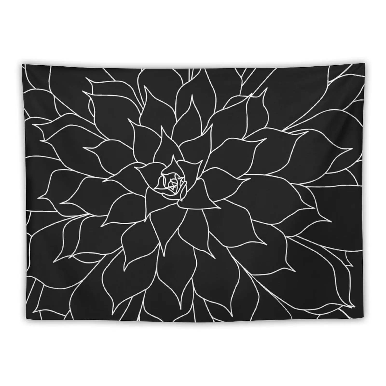 

Black and White Succulent Tapestry Room Aesthetic Bedrooms Decor Tapestry