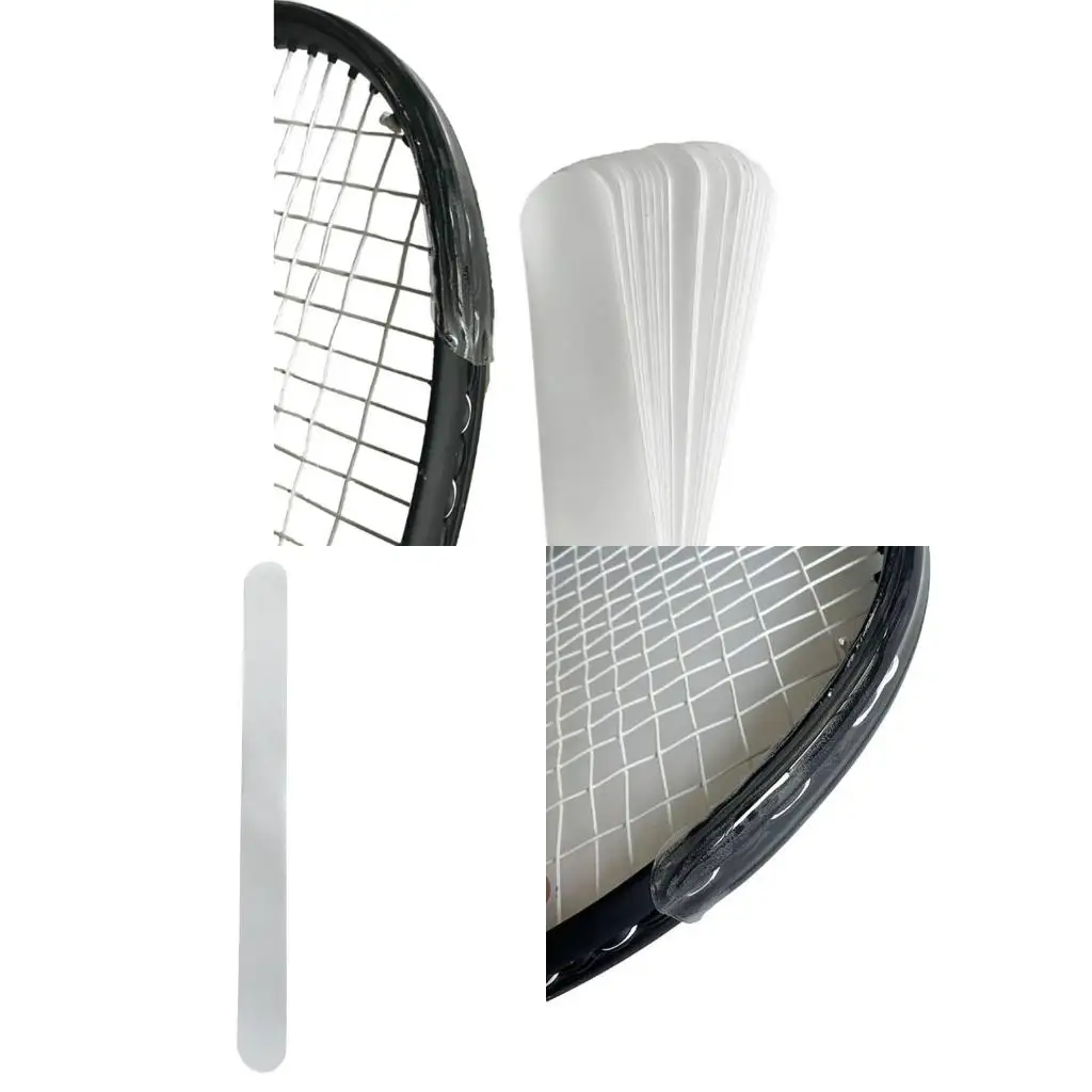 

Q39E Tennis Rackets Paddle Head Protections Tape Sticky Racquet Head Guard Clear Protections Tape Sticker Easy to Use