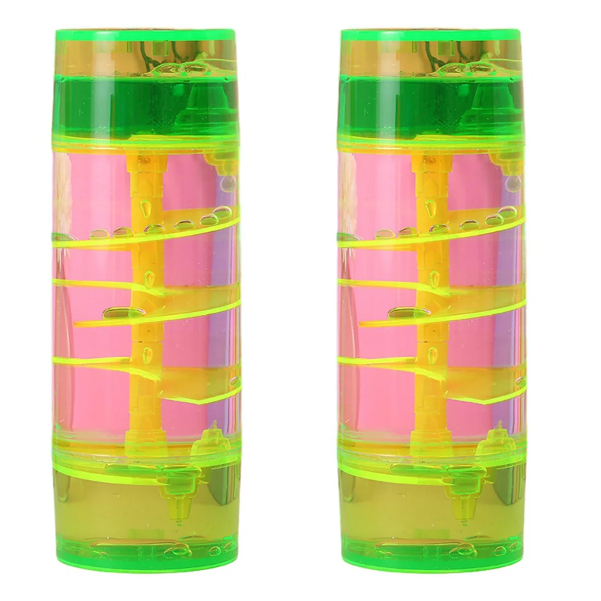 TTKK-2X Green-Hourglass Center Column Turntable Oil Drop Hourglass Jelly Color Leisure Daze Oil Leak Home Crafts Decor