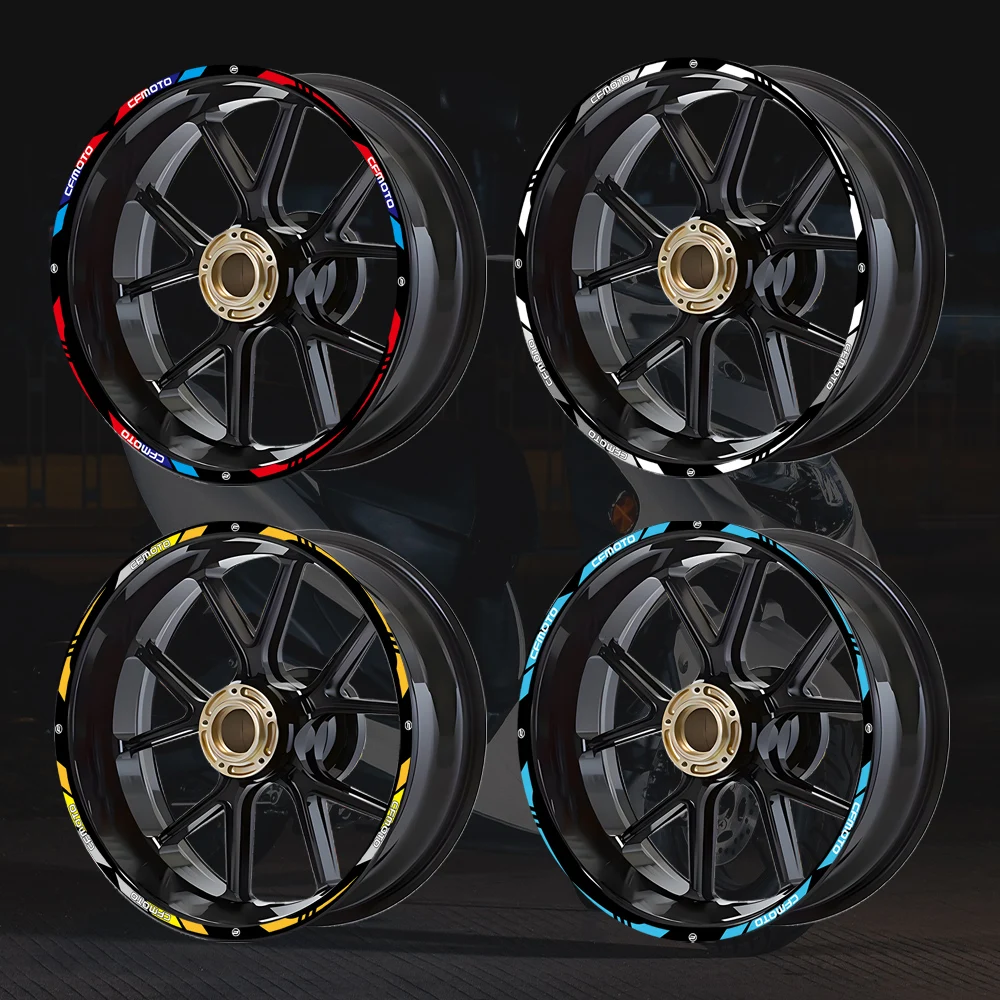 Per CFMOTO Cerchione Adesivi 17′′ Hub Decal Stripe Tape Adesivo cf moto 250SR 300NK 450SR 650NK 650MT Accessori Moto