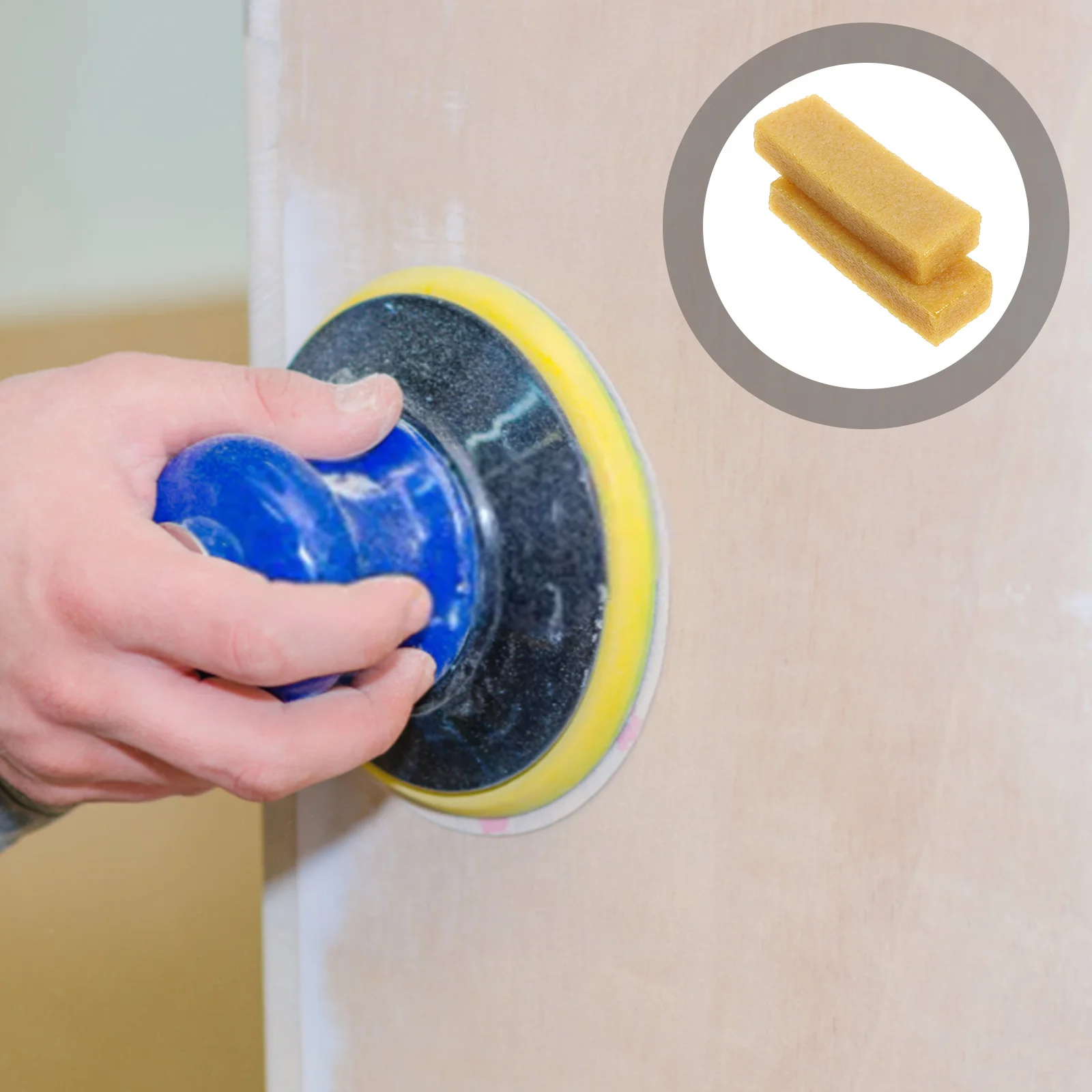 2 pezzi di strumenti per la pulizia dei bastoncini Gomme per levigatura automobilistica Levigatrici a tamburo gialle per gomme da cancellare per la lavorazione del legno