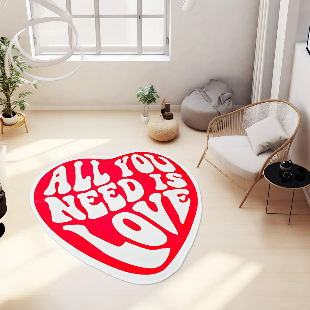 

Heart Shaped Love Carpet for Bedroom, Soft Floor Mat, Blue Bedside Mat, Living Room, Non-slip Area Rugs, Valentine's Day Home De