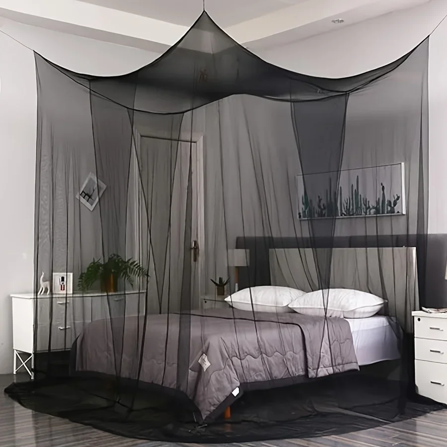 1 Pcs Extra Large Mosquito Net With 4 Openings Durable Canopy For Any Size Beds Camping Suitable For Home Travel Outdoor