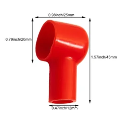 20Pcs Battery Terminal Cover Boots Insulating Protective Lug Cap Rubber 20x12MM PVC Cable Lug Protector Cover Lug Cap For Auto