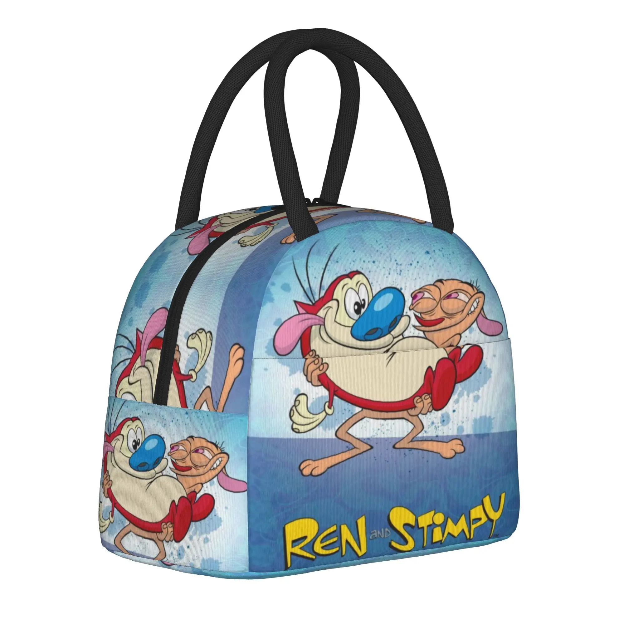 Duo Rucksack Ren & Stimpy Insulated Lunch Bag for Men Women  Food Container Bags Portable Cooler Thermal Lunch Boxes For Picnic