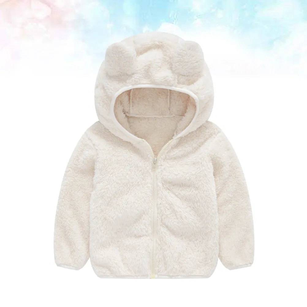 

1 шт. Теплая зимняя куртка с капюшоном для детей 1-4 лет, рост 80 см, милый дизайн, осенне-зимний подарок