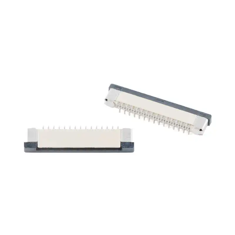 FFC/FPC Connector Socket, Pitch 1.0mm, 4/6/8/10/12/14-32P Vertical SMD Staggered Pins