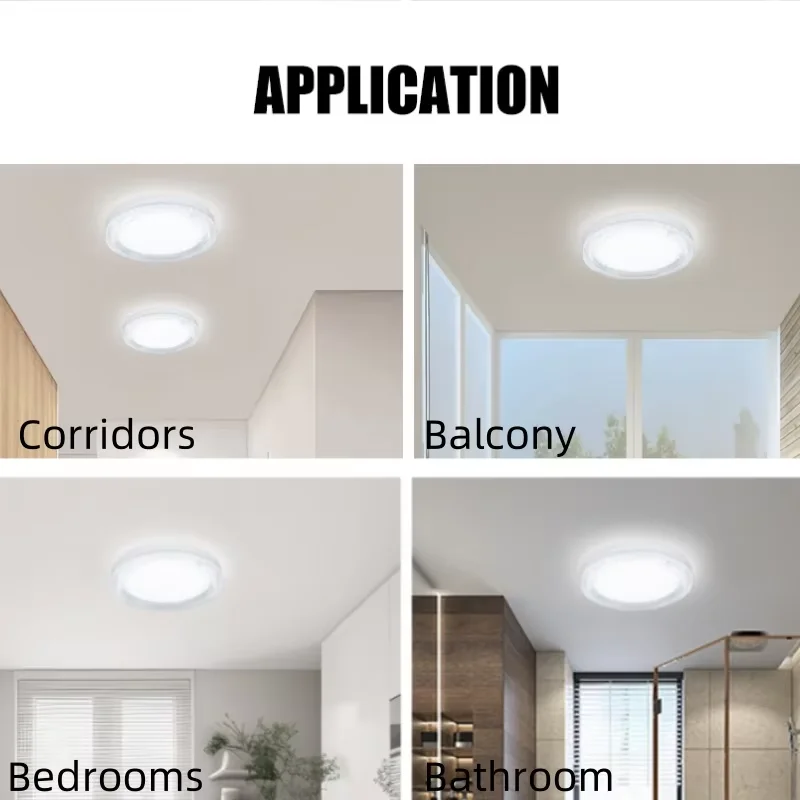 Hot Selling Ultra Thin Crystal Ceiling Lamp Round Ceiling Home Lamp Cool White Suitable for Balcony Kitchen Bedroom Light
