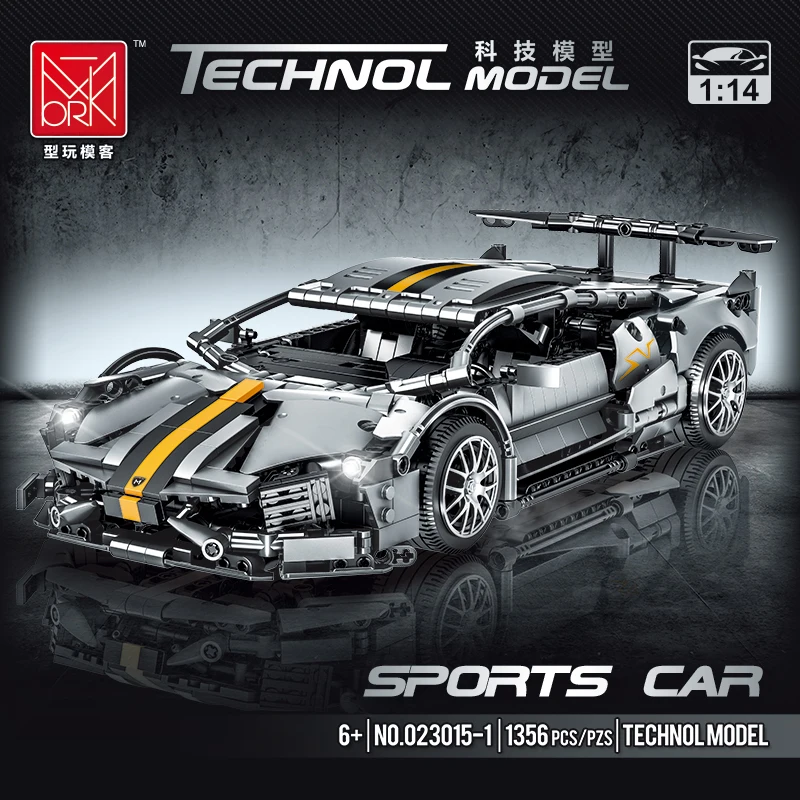 Original 1337pcs Lamborghini Murcielago  Technical Building Blocks Sports Racing Car MOC Models  023015 Boys Gifts Toys for Kids