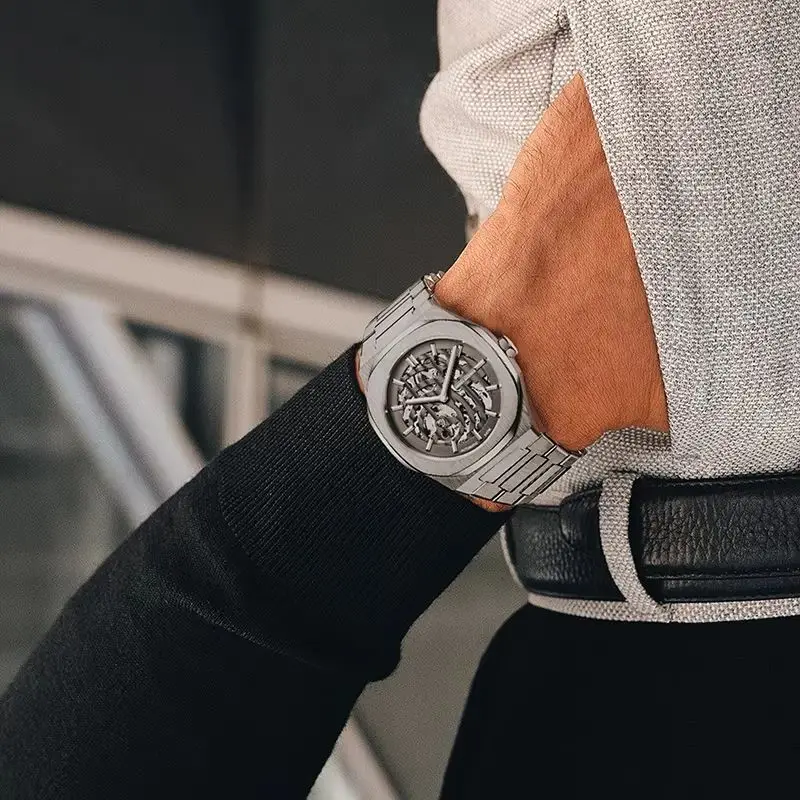 2026 Summer Sale Gorman Watch Fashion Skeleton Mechanical Watches Automatic Movement And Night Light Steel Advanced Lovers Clock
