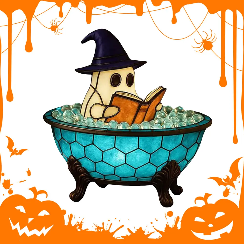 ゴーストをテーマにした浴槽アクセントランプハロウィンゴーストナイトライトLEDランプハロウィンホームデコレーション