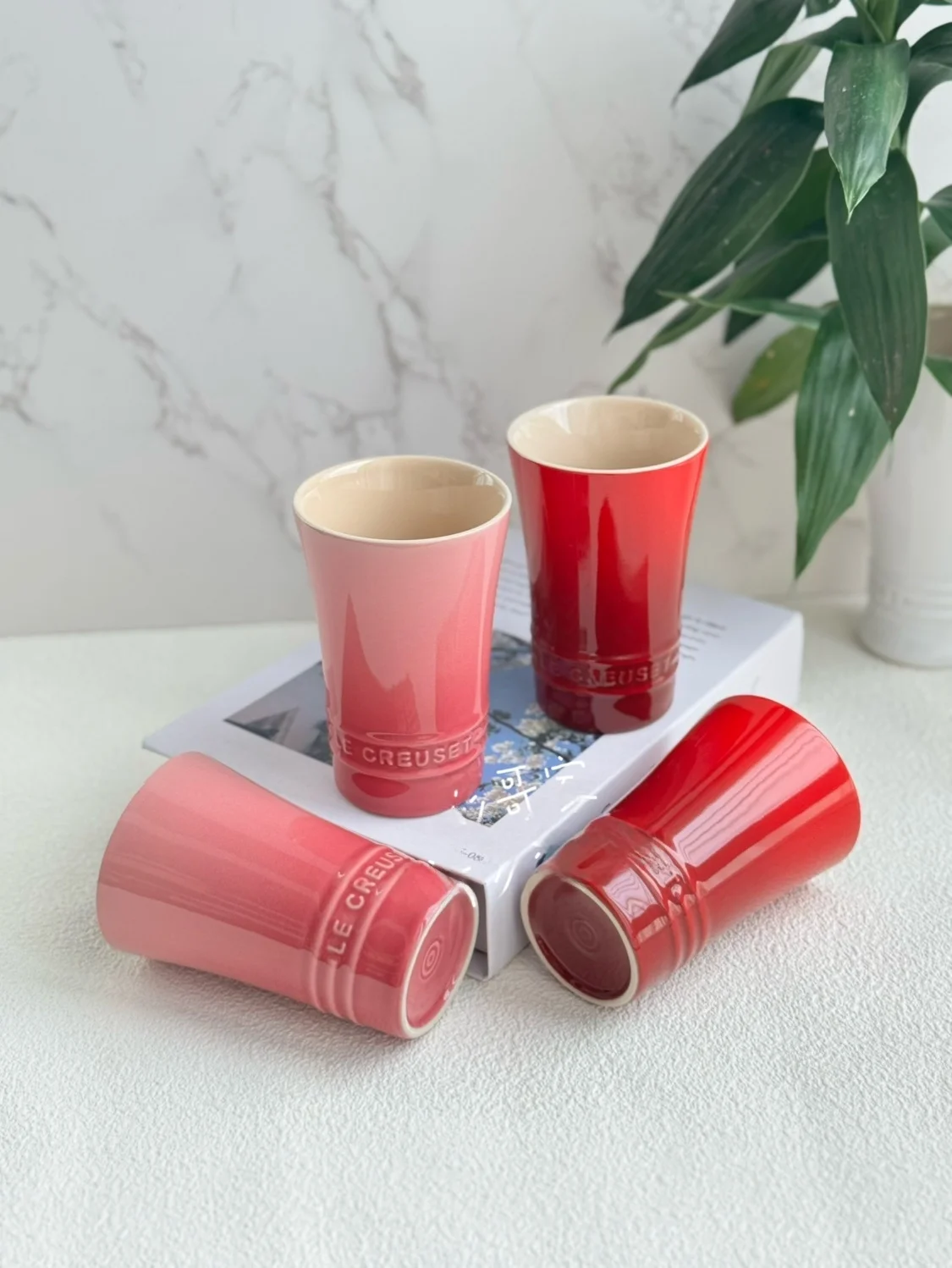 Taza de Cerámica Le Creuset Cool Color, Taza para Agua, Café, Té con Leche, Cerveza, 200 ml, Diseño Monocromático de Origen Francés