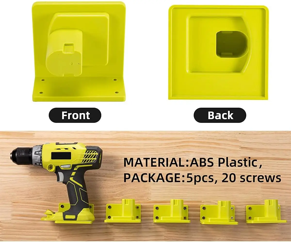 1/5/10pcs Wall Mount Holder For Ryobi 18V Tools  Storage Organizer Bracket Hanger With Mounting Screws Garage Workshop Tool