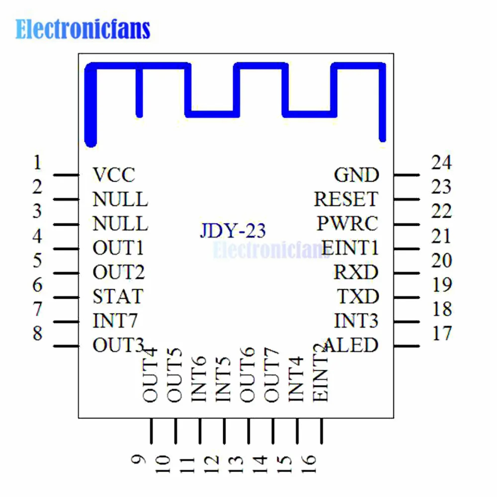 JDY-23 CC2541 Bluetooth 5.0 Modul Transparente Übertragung BLE5.0 Drahtlose Kommunikation Verbessertes Modul für IoT – Detail 6
