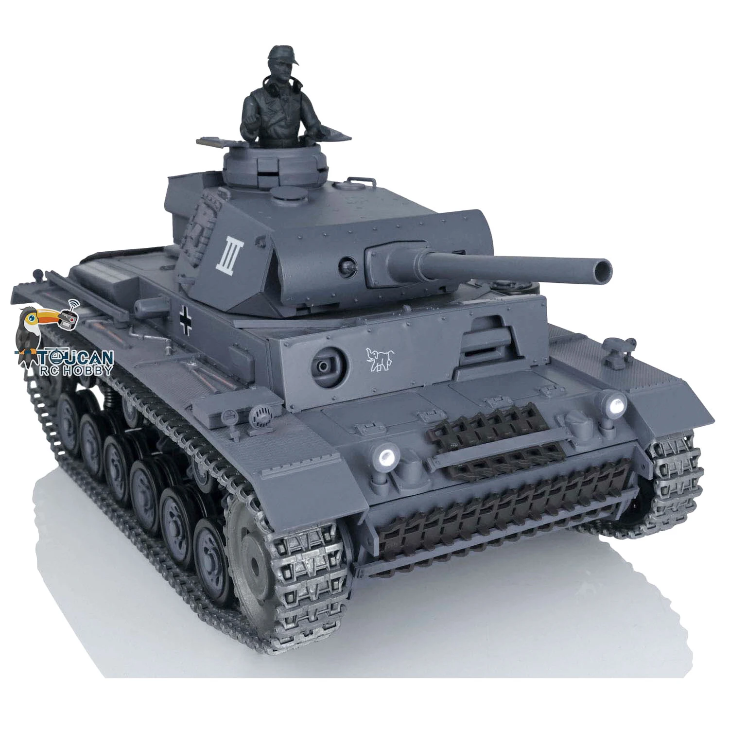 HENG LONG 1/16 7.0 Upgraded Metal Tracks German RC Panzer III L RTR Radio Control Tank 3848 Remote Control Car TH17342-SMT4