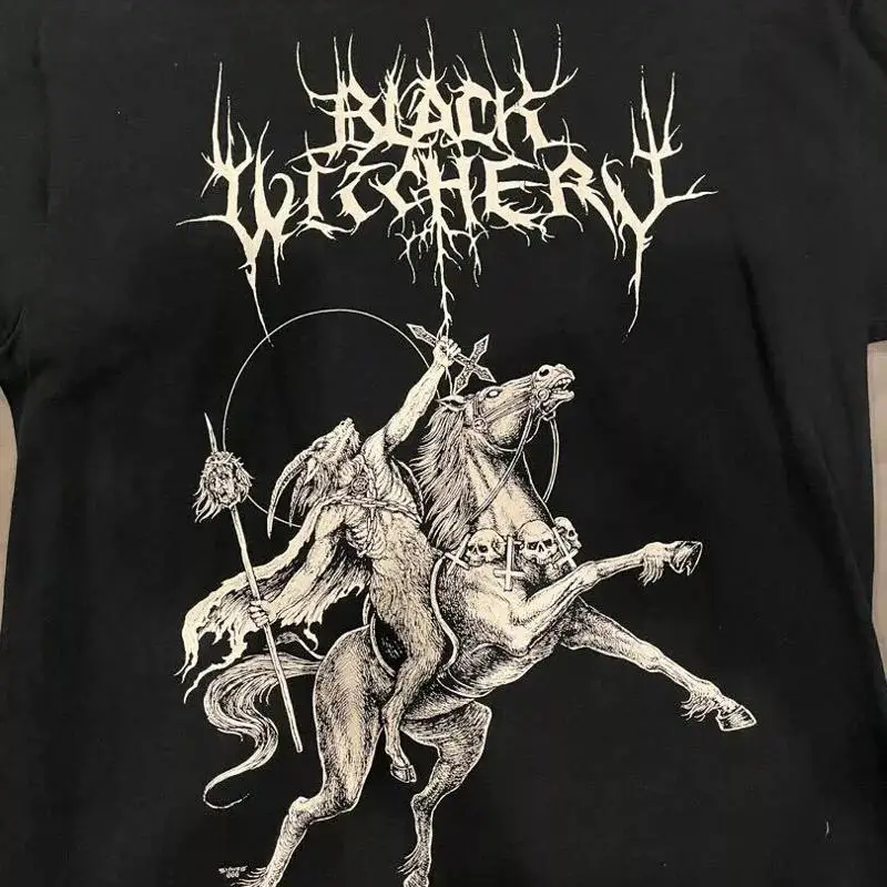 Vtg Black Witchery Band For Fans Cotton Full Size T Shirt Webp
