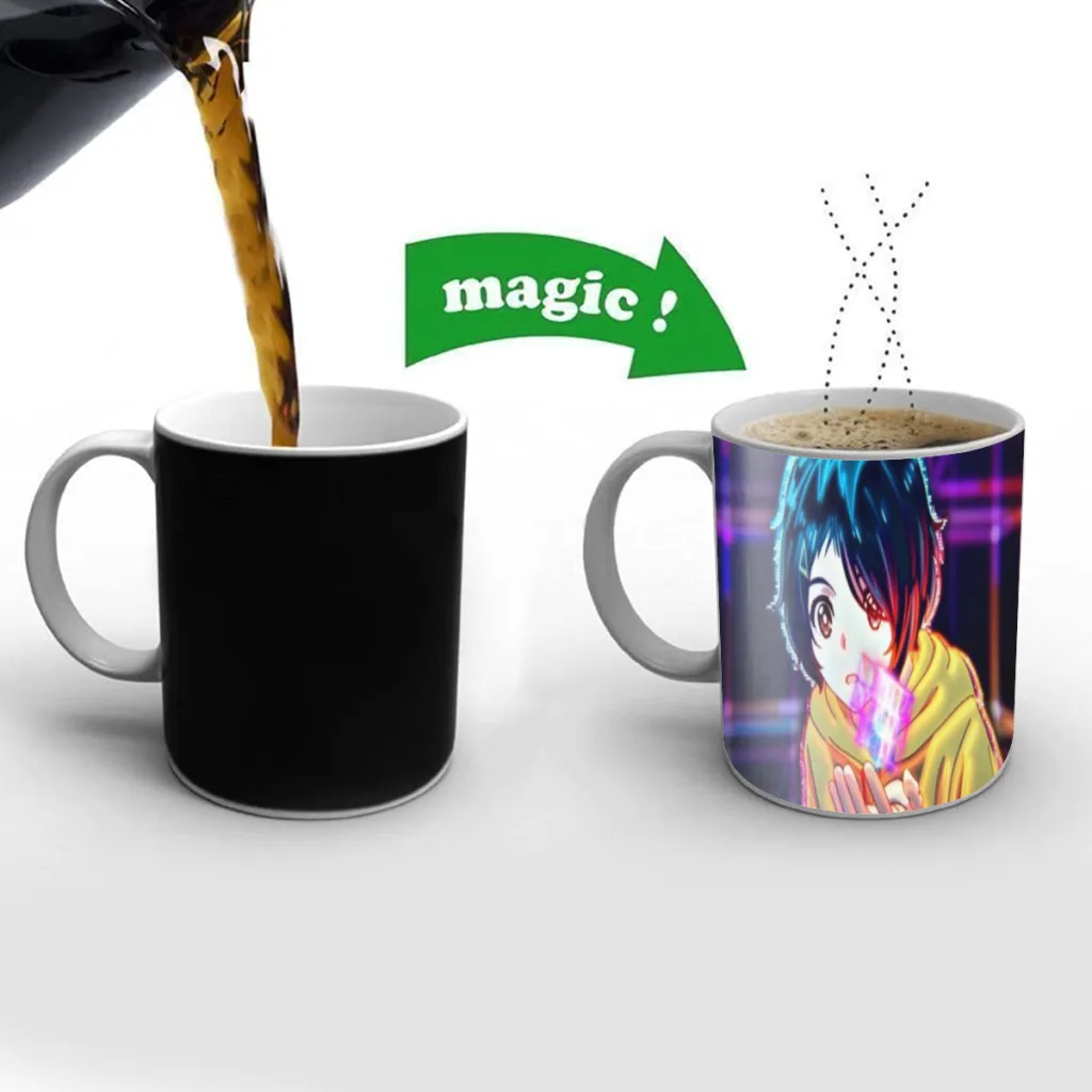 

Wonder Egg Priority Anime Mugs Cup Changing Color Magic Mugs Heat Sensitive Tea Cup Coffee Mug Gift Mug Drop Shipping